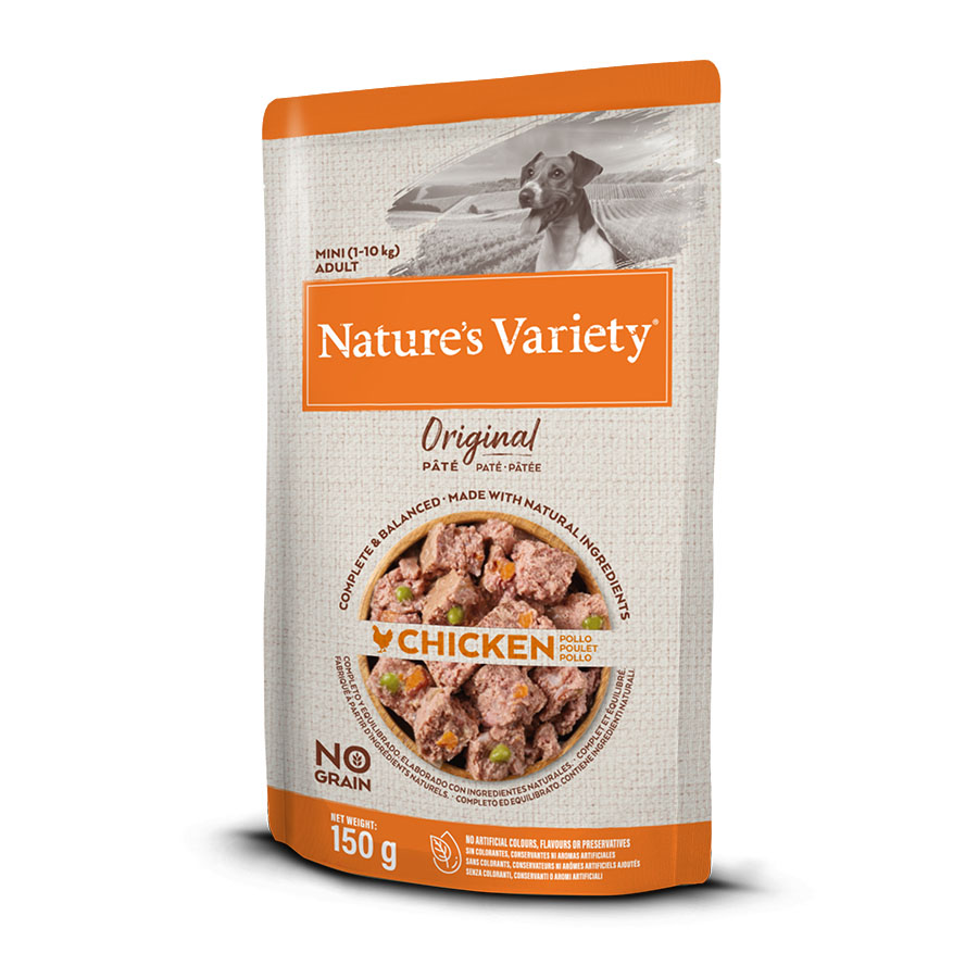 12 saquetas x 150 g Nature's Variety Original Mini Adult frango saqueta para cães Pack poupança!