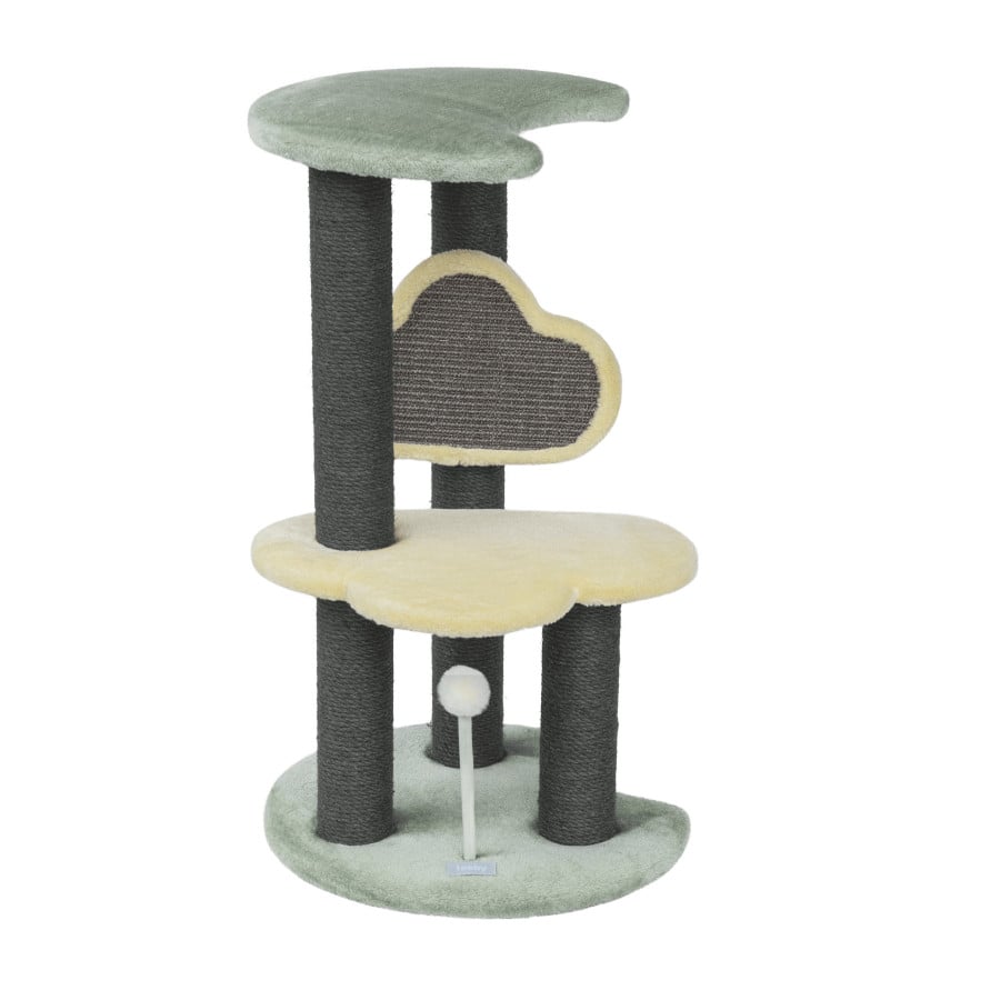 Leeby Karlo torre arranhador com brinquedo para gatitos