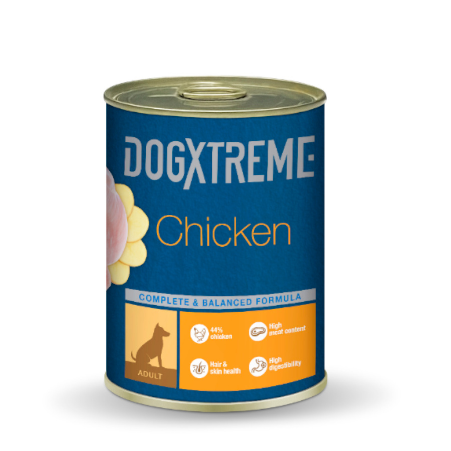 24 latas x 400 g Dogxtreme Adult Frango em lata para cães Pack poupança!