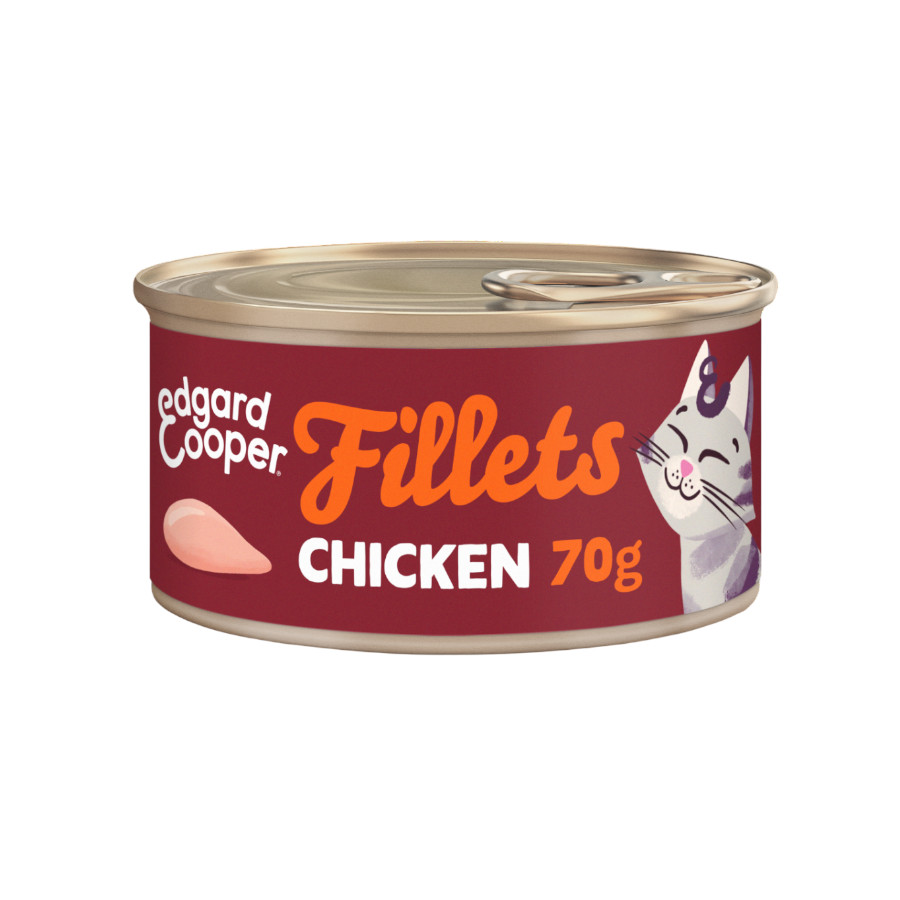 0.07 KG 70 g Edgard & Cooper Filetes de Pollo Lata para gatos