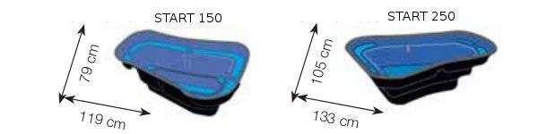 estanque prefabricado polietileno start 150 250 para jardin medidas