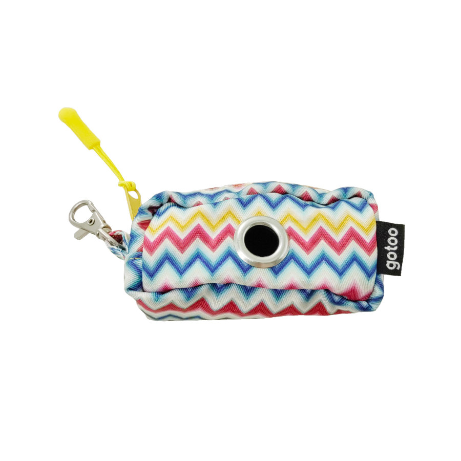 Gotoo Porta-sacoscom estampado de riscas zig-zag para cães