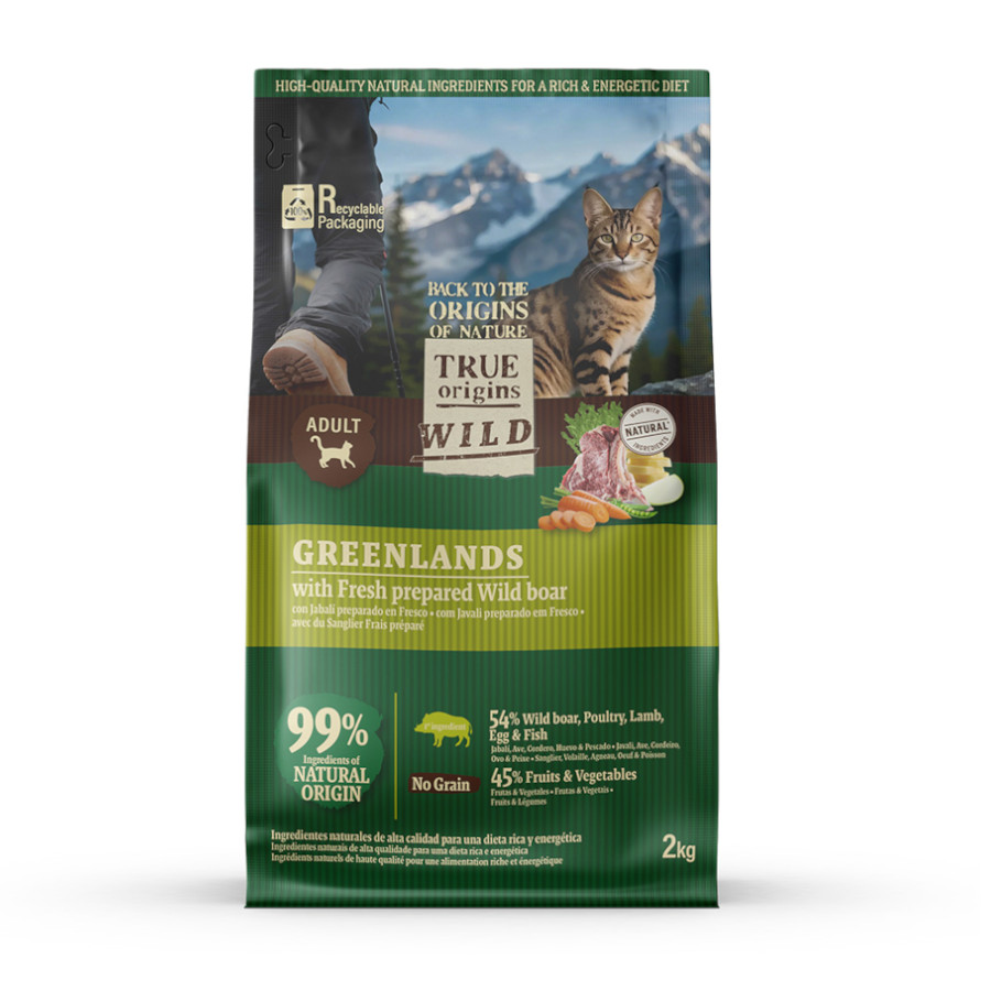 6 KG 6 kg True Origins Wild Greenlands Javali ração para gatos
