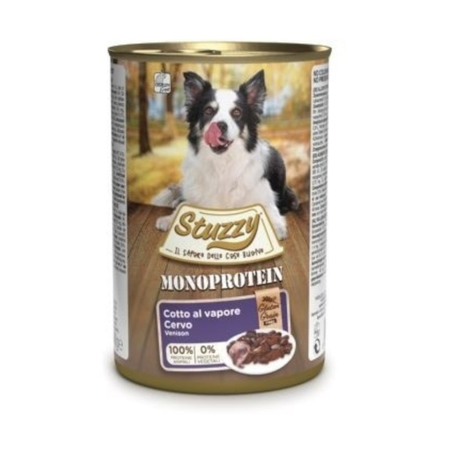 4.8 kg Stuzzy Monoprotein Cervo lata para cães