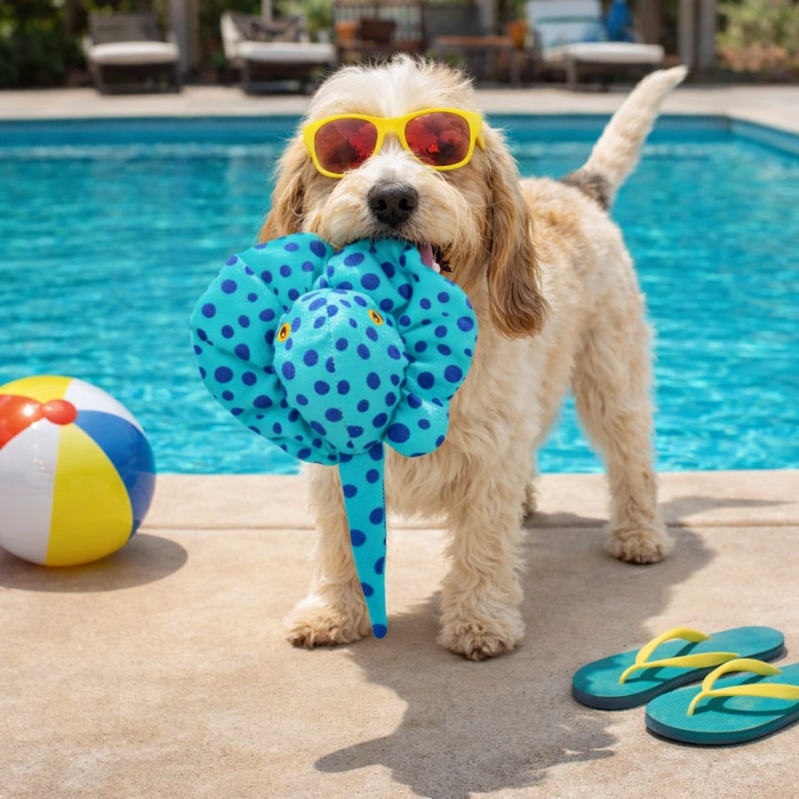 Summer Vibes Floating Stingray Brinquedo Flutuante para cães