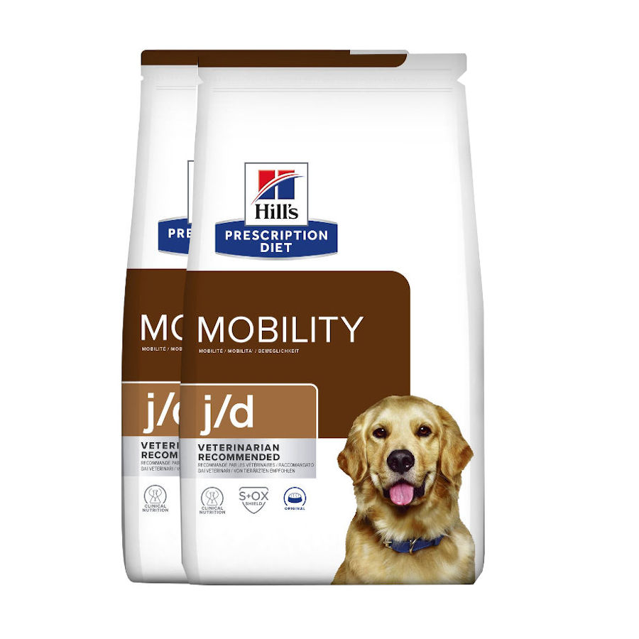2 x 12 kg Hill's Prescription Diet Mobility J/D Frango ração para cães Pack poupança!
