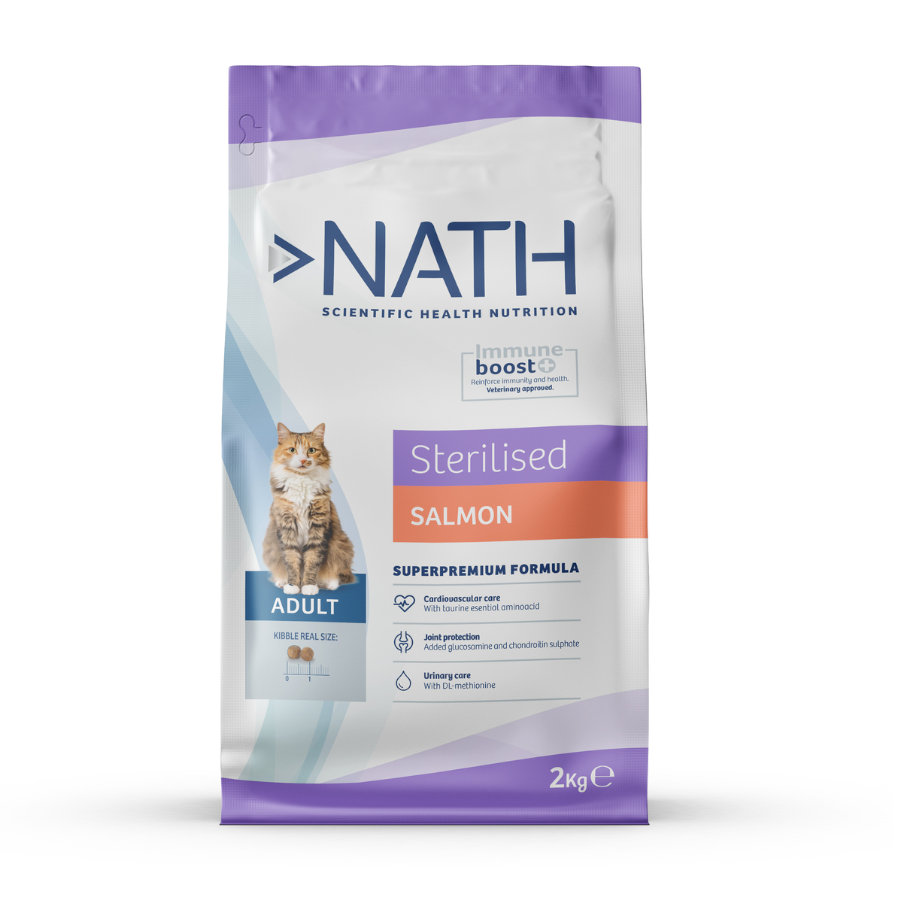 10 kg Nath Adult Sterilized Salmón y Arroz pienso para gatos