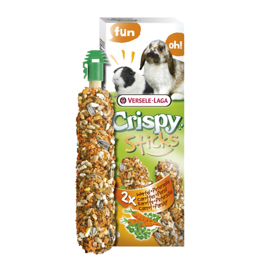 0.11 KG Versele-Laga Crispy Sticks Cenoura e Salsa para porquinhos-da-índia e coelhos