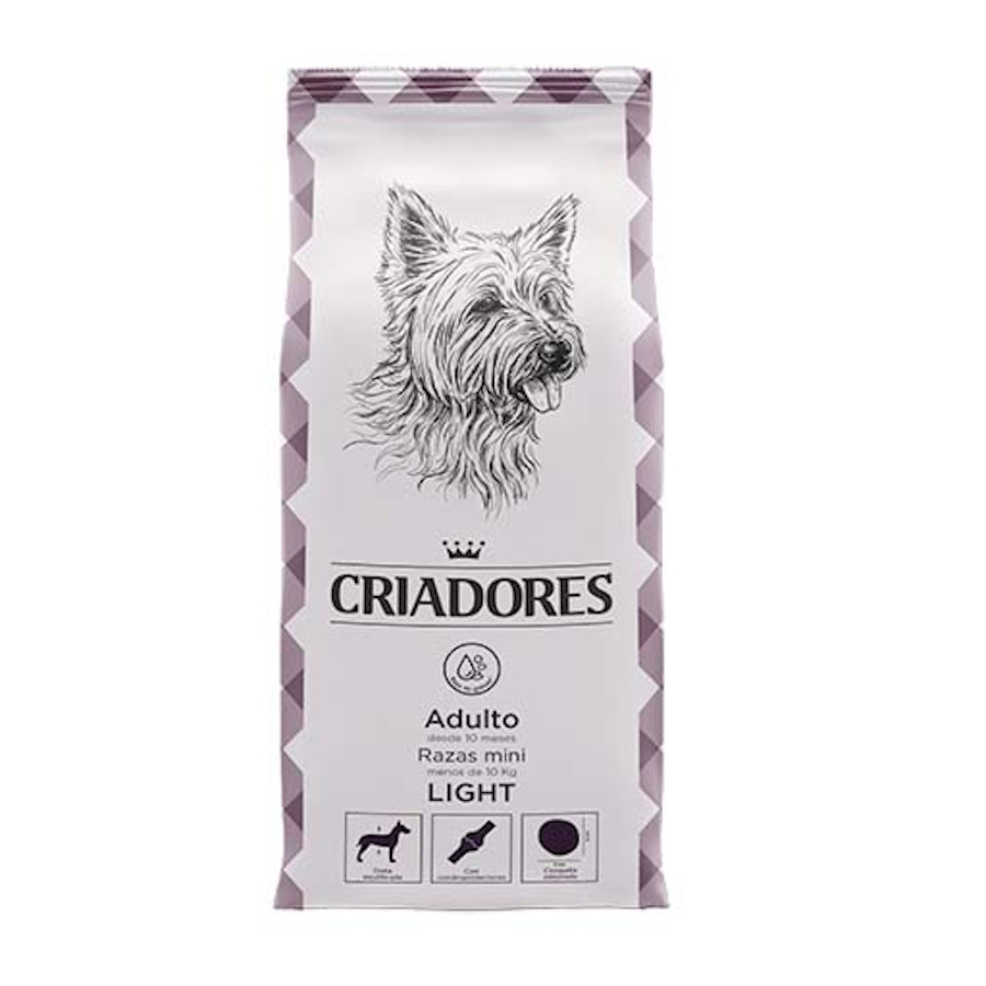 3 kg Criadores Adulto Light Frango ração para cães de porte mini