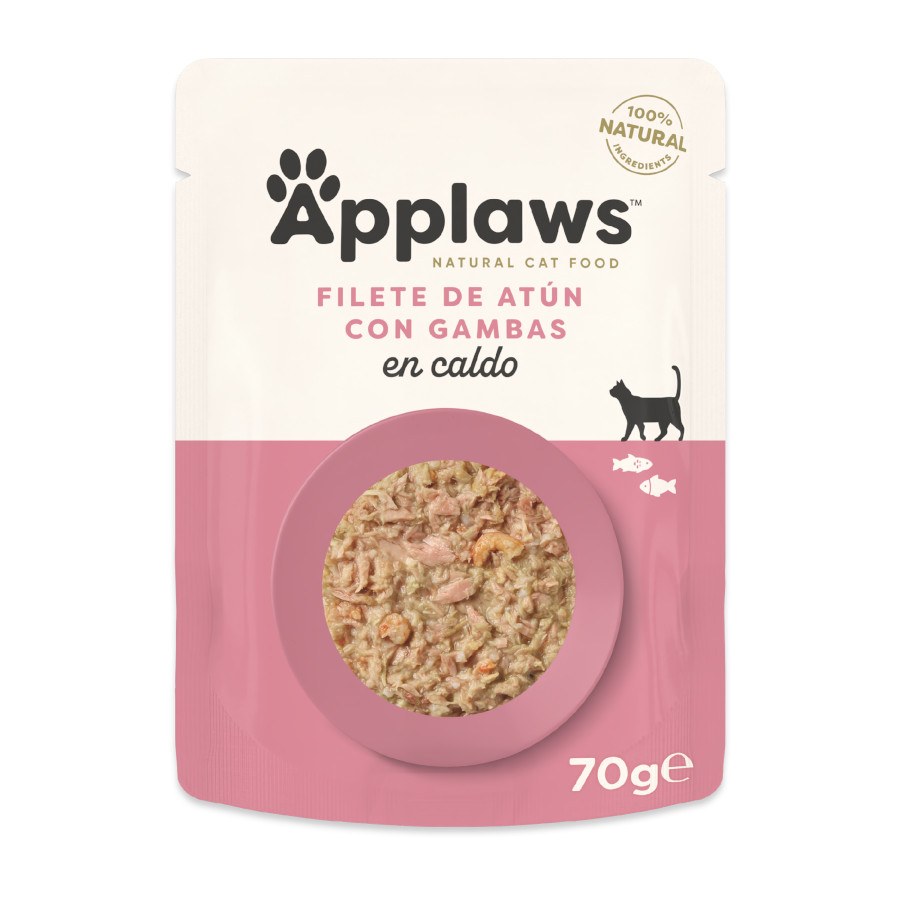 1.68 kg Applaws Atum com Camarões sachê para gatos