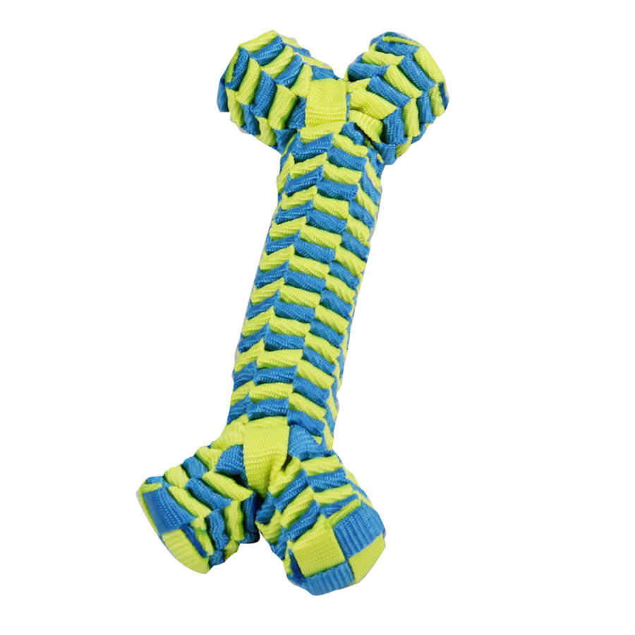 Tootoy! Pull Braided Nylon Bone mordedor de corda para cães