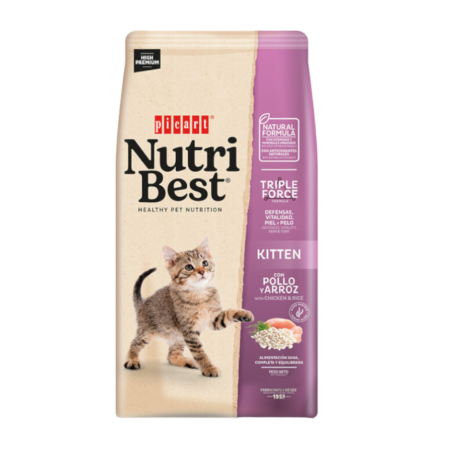 2 kg Nutribest Kitten Frango e Arroz ração para gatinhos