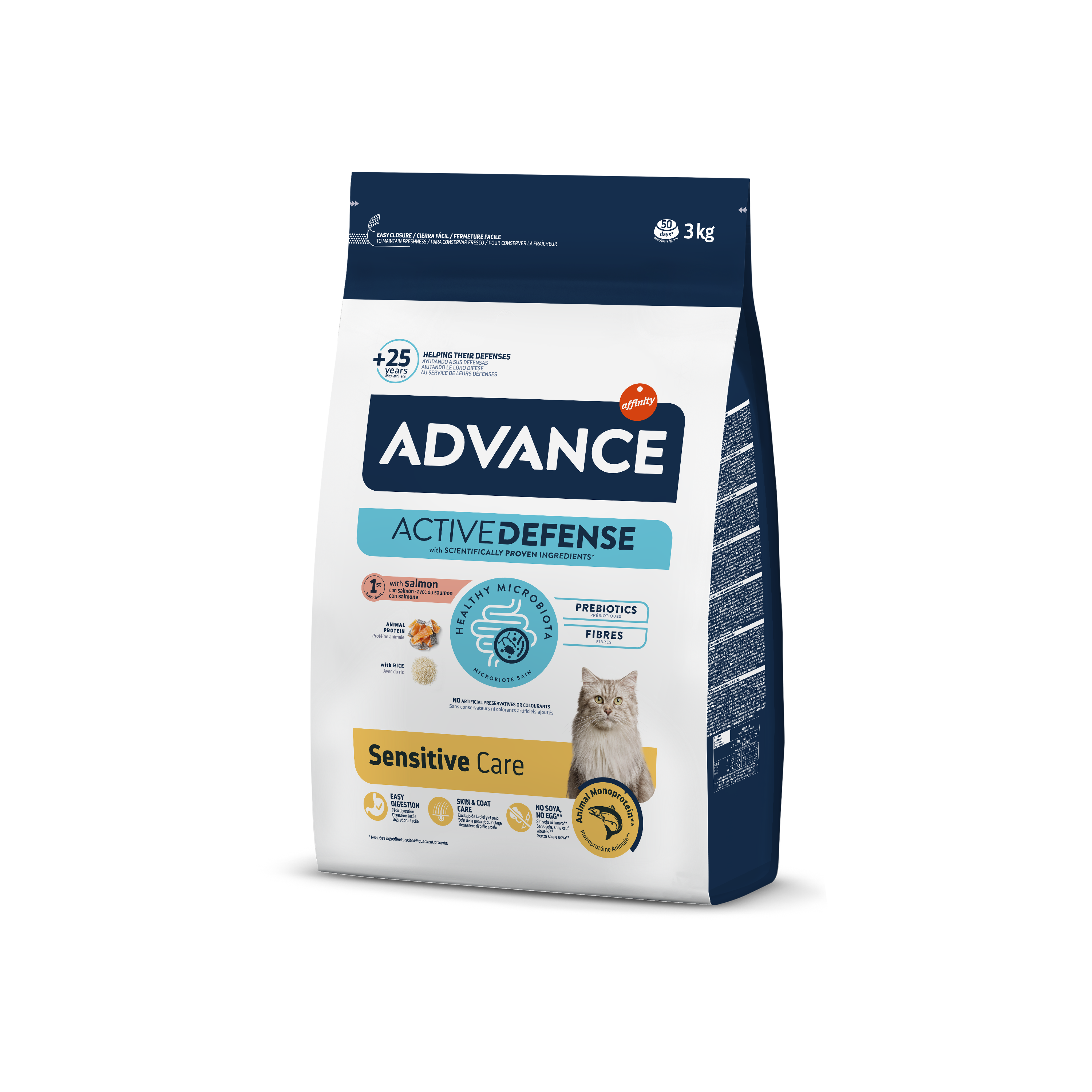 3 kg Affinity Advance Sensitive Feline Adult Salmão e Arroz