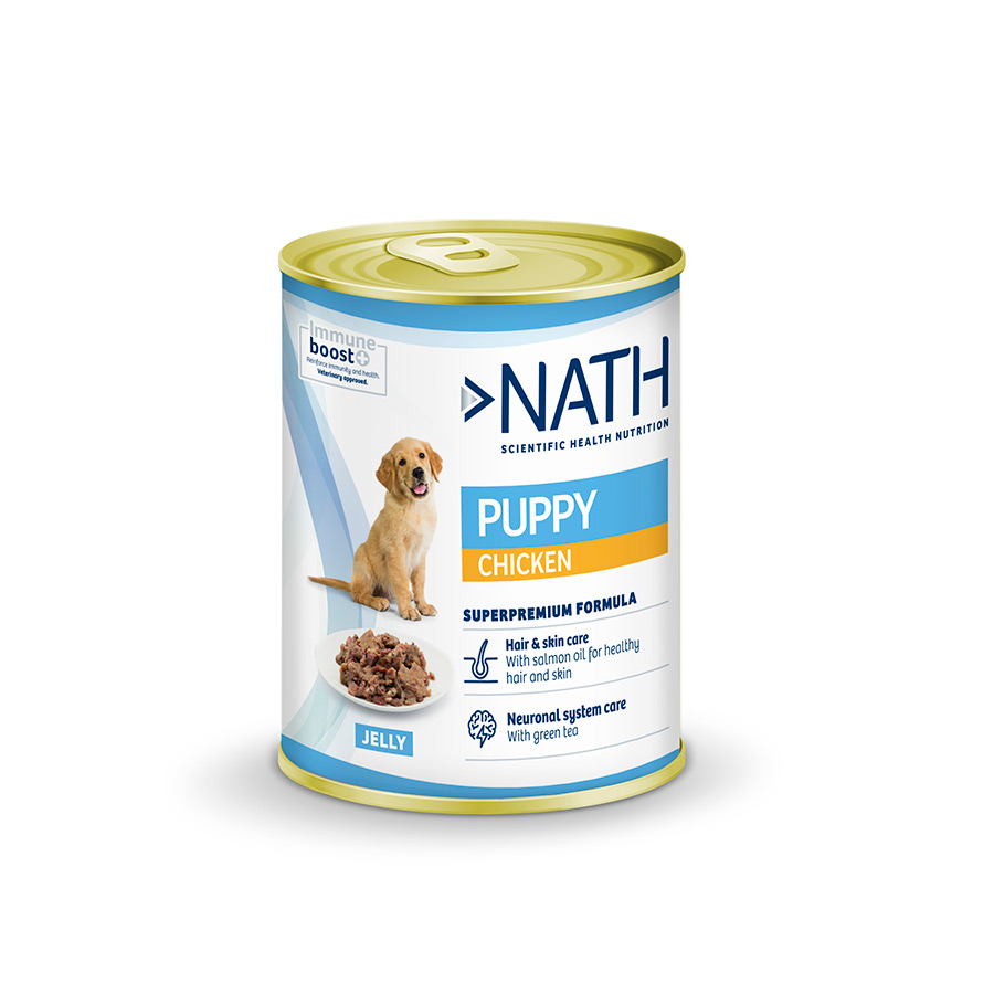 400 g Nath Puppy frango em geleia lata