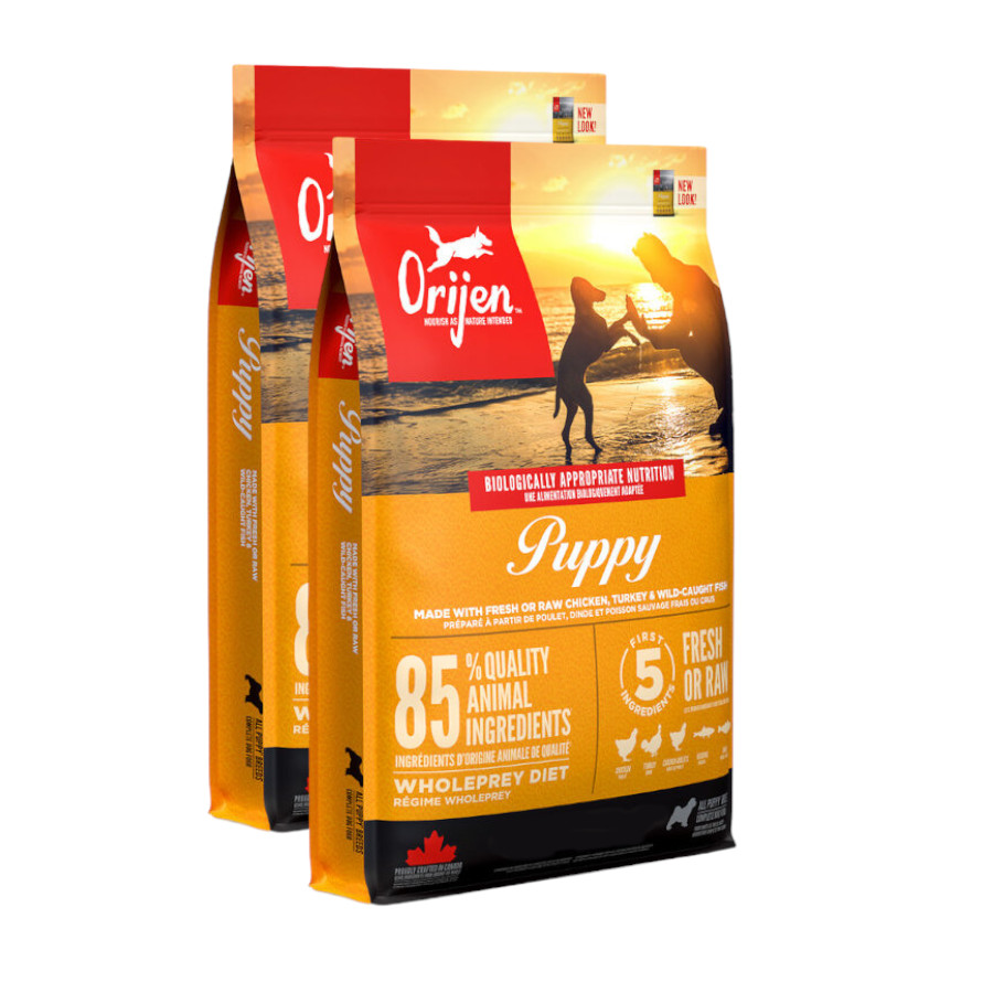 2 x 11 kg Orijen Puppy ração para cães Pack poupança!