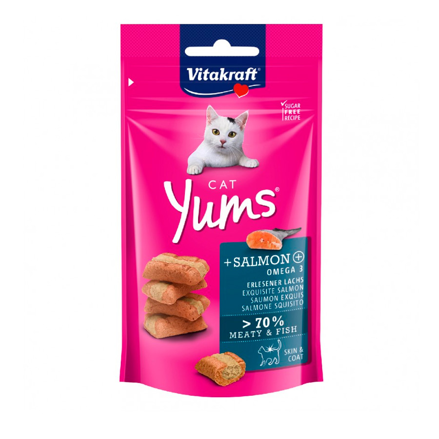 0.24 kg Vitakraft Biscoitos Cat Yums de salmão