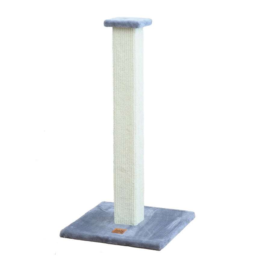 Leeby Vida arranhador de sisal quadrado azul para gatos