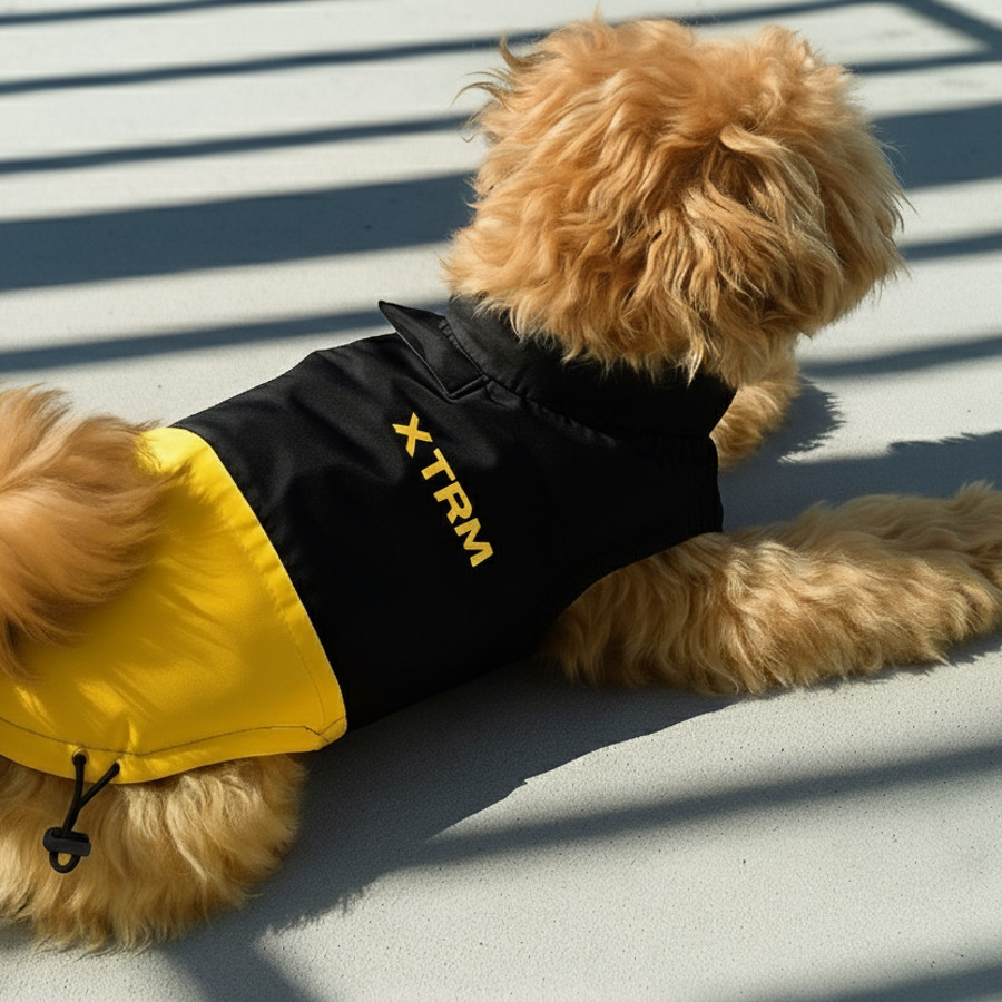 Nayeco X-TRM Capa de Chuva Preta e Amarela para cães