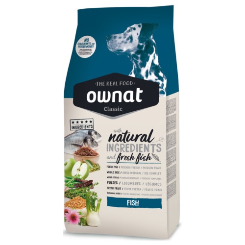 12 KG Ownat Classic Peixe ração para cães