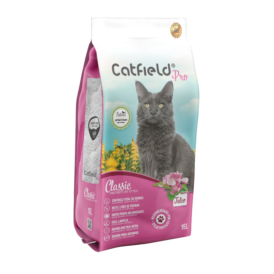 2 x 15 L Catfield Premium Pro Talco Areia aglomerante para gatos Pack poupança!