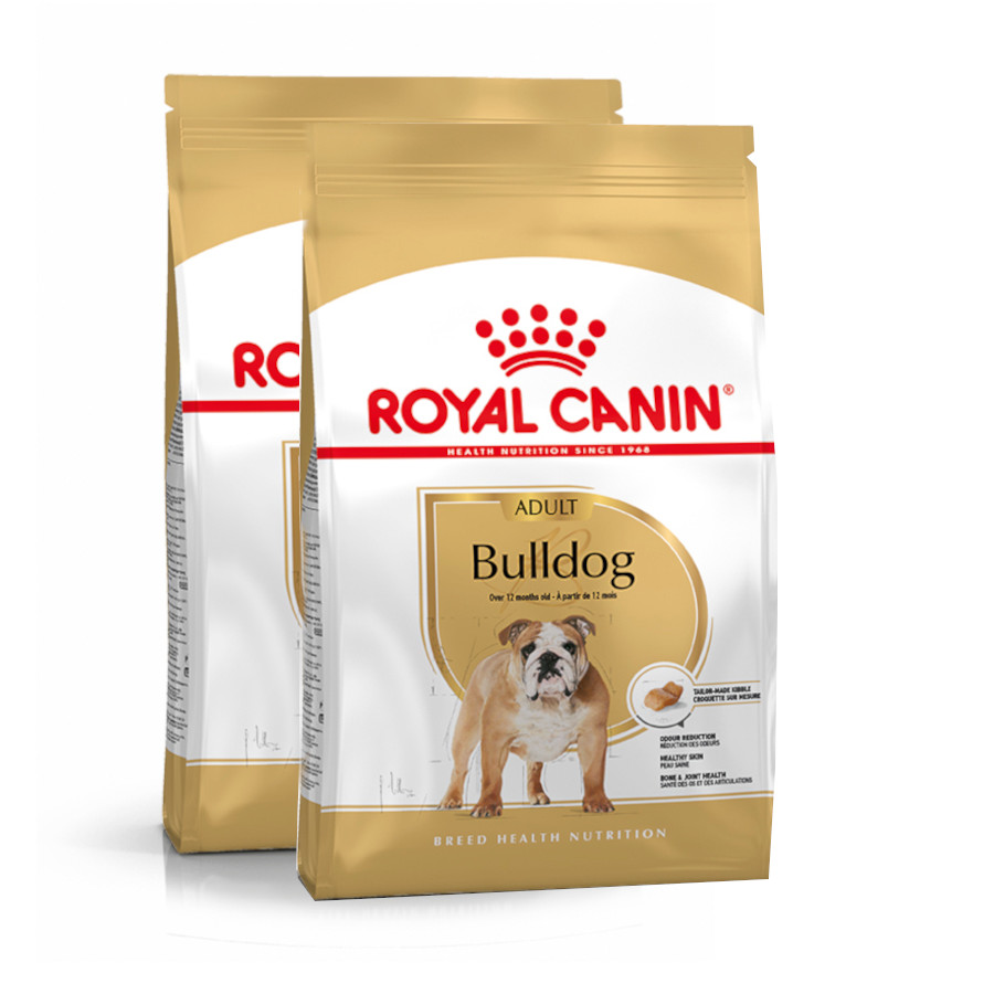 2 x 12 kg Royal Canin Adult Bulldog ração para cães de raça Pack poupança!