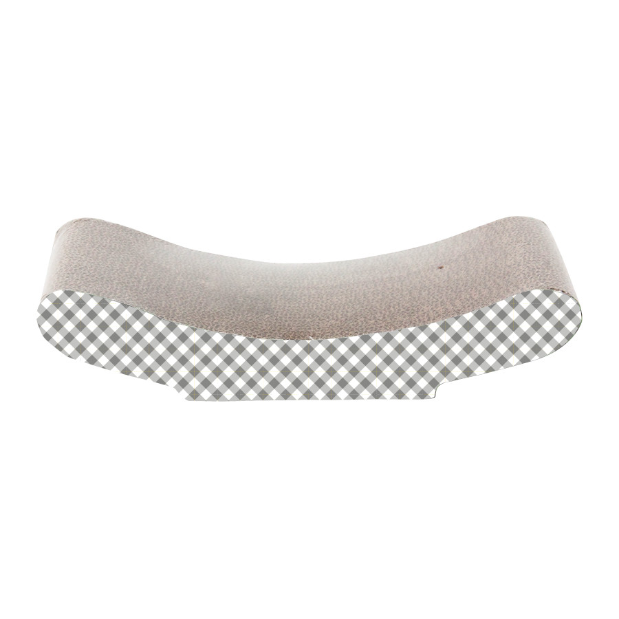 Leeby Remy Rocker arranhador horizontal de cartão com padrão quadrados para gatos