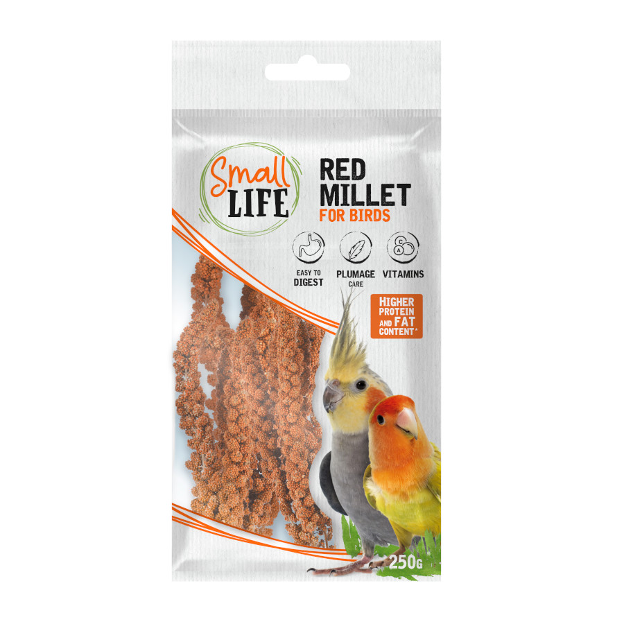 0.25 KG 250 g Small Life Red Panizo Petisco para pássaros