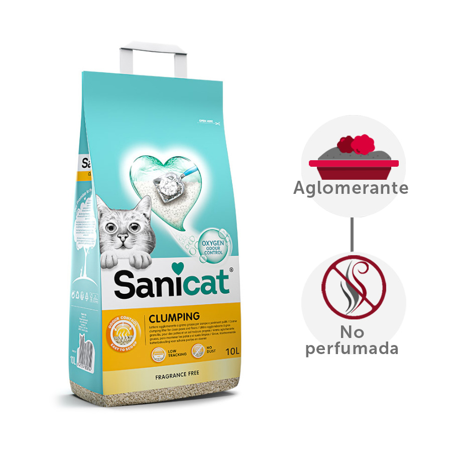 2 x 10 L Sanicat Cumpling Areia Aglomerante para gatos Pack poupança!