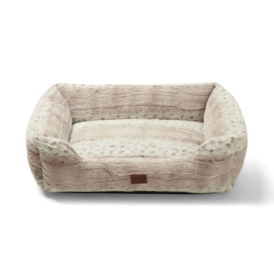 Leeby Cama antiderrapante suave para cães