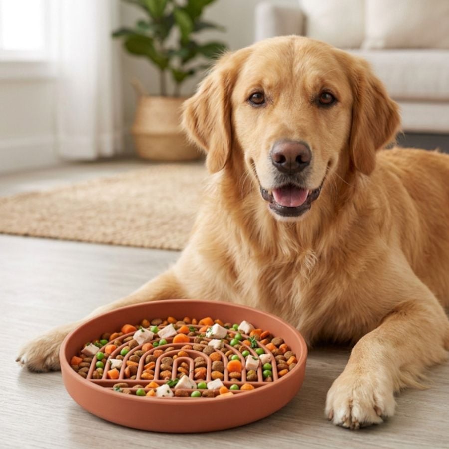 Leeby Comedouro Antivoracidade Laranja para cães