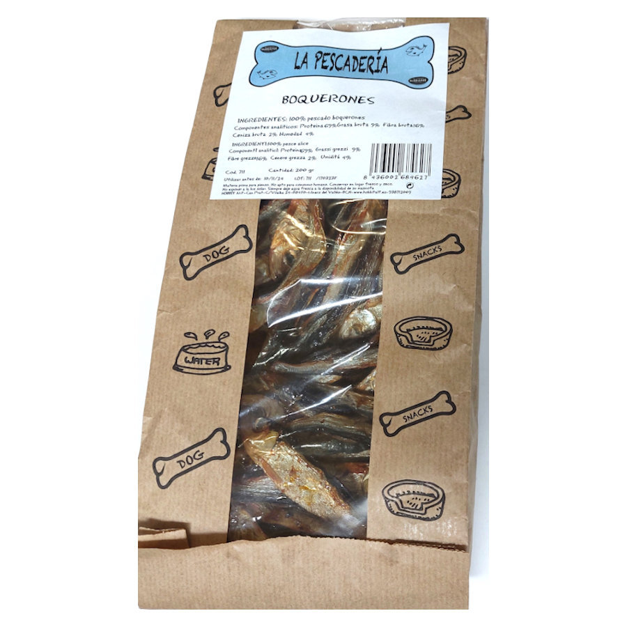 0.2 KG 200 g Hobbitalf  Peixaria Anchovas para cães