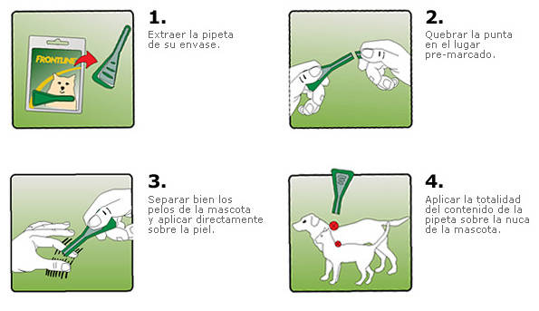 MÃ©todo de aplicaciÃ³n Pipeta Frontline Combo