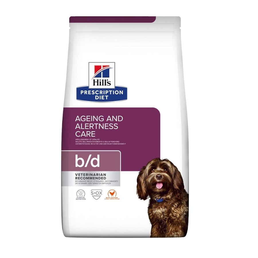 12 kg Hill's Prescription Diet Ageing and Alertness Care b/d Ração para cães com frango