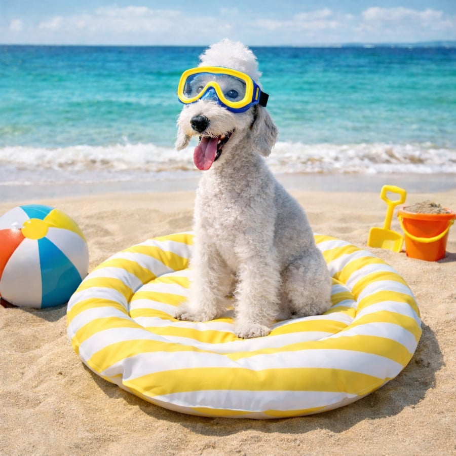 Summer Vibes Round Cool Mat Club Cama Refrescante para cães