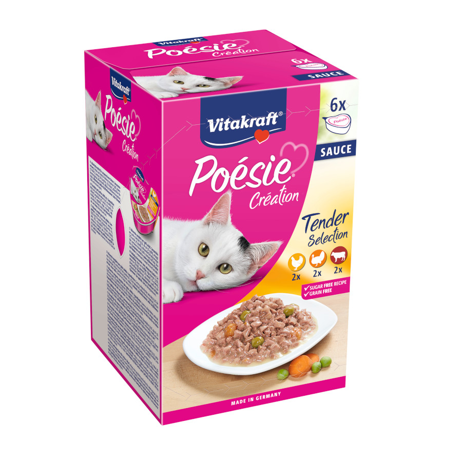 24 terrinas x 85 g Vitakraft Poésie Carne terrina em molho para gatos Pack poupança!