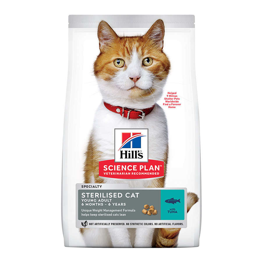1.5 KG 1.5 kg Hill's Science Plan Young Adult Sterilised Atum ração para gatos