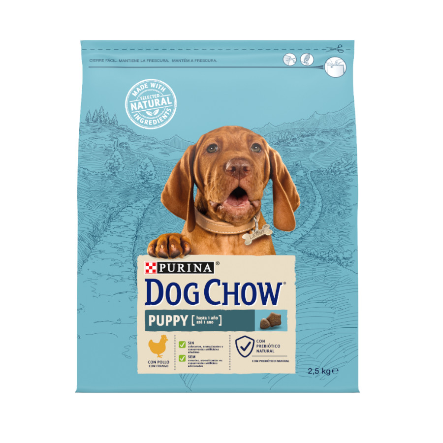Dog Chow Puppy com frango ração para cachorros.