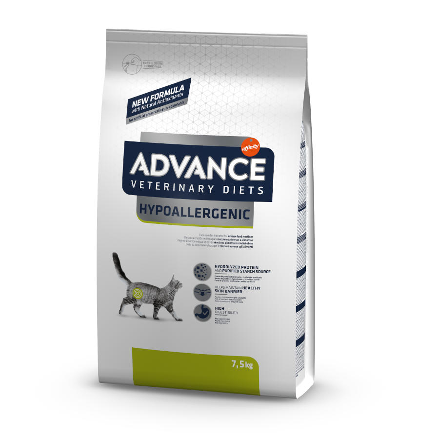 6.5 KG 7.5 kg Advance Veterinary Diets Hypoallergenic ração para gatos