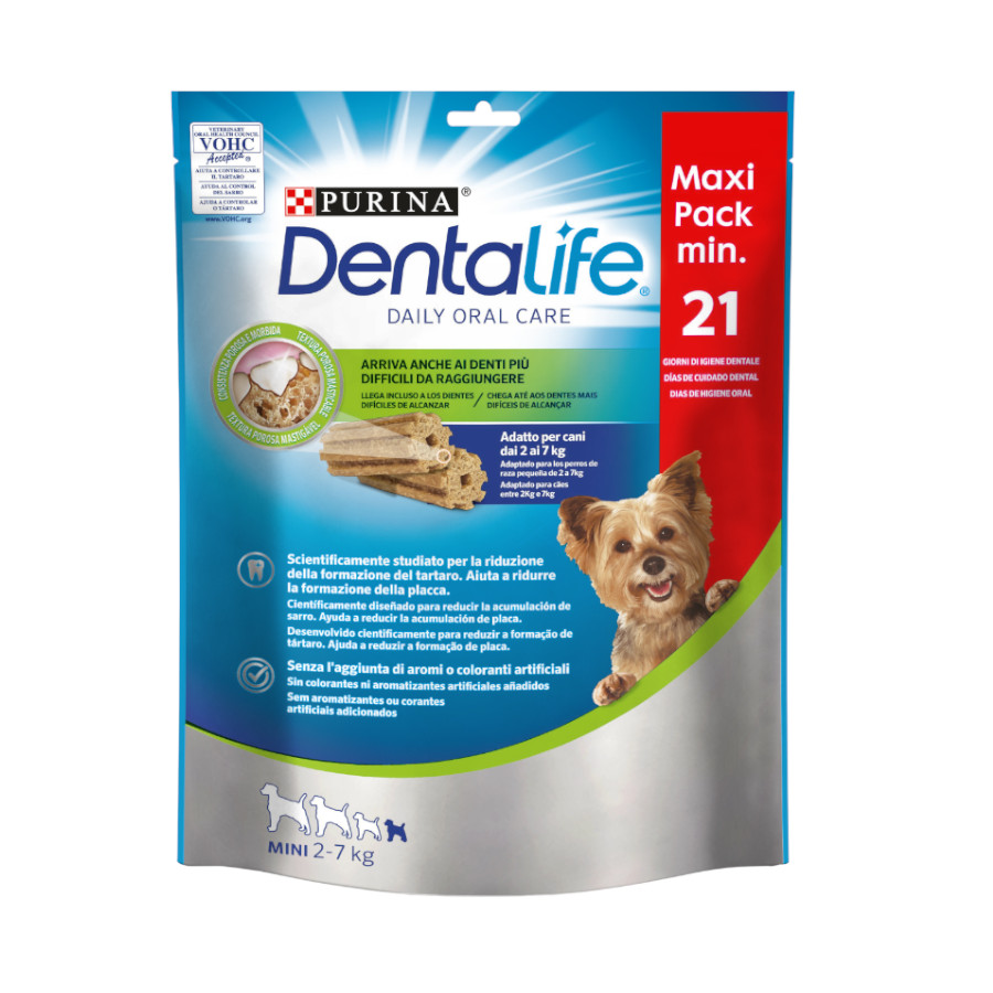 21 sticks Purina Dentalife snack para cães muito pequenos