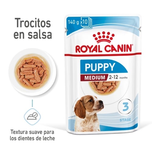 3.36 kg Royal Canin Medium Puppy saquetas para cães