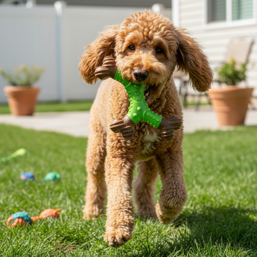 Tootoy! Chew Osso dental de bamboo sabor maçã para cães