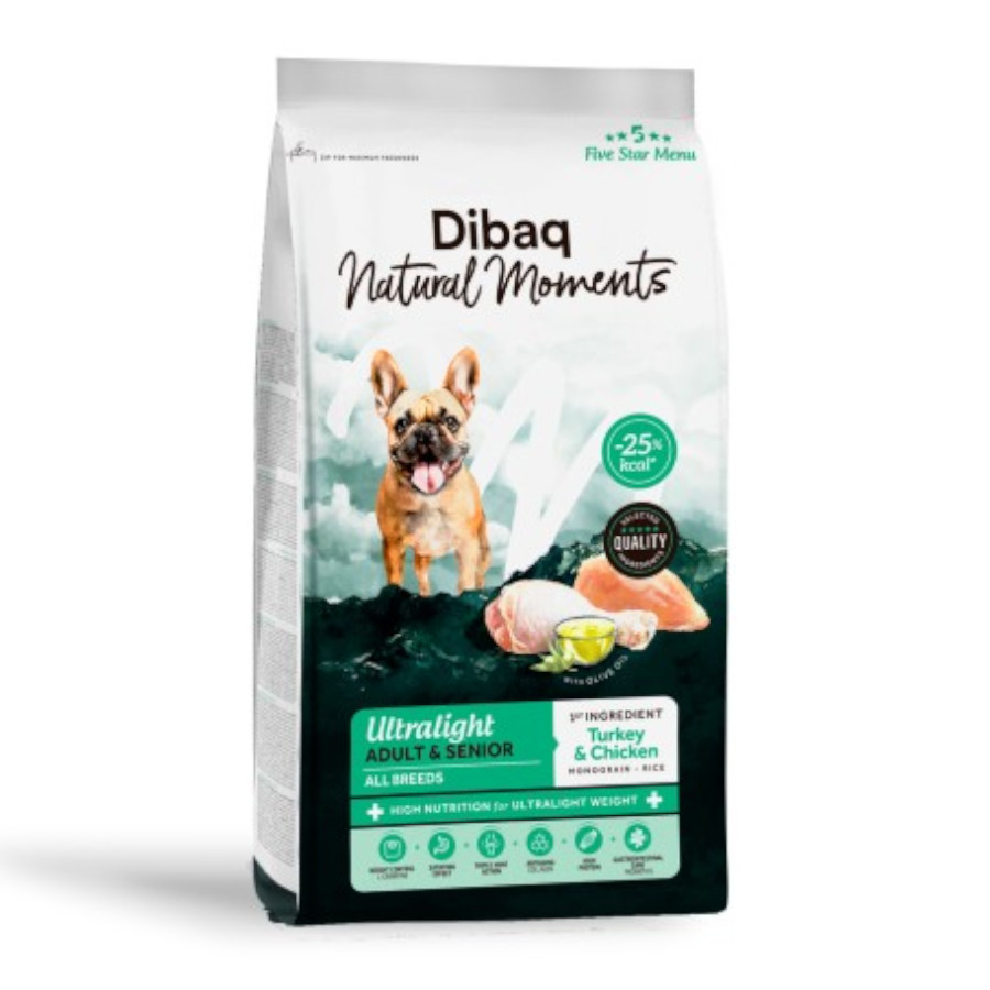 2 KG 2 kg Dibaq Natural Moments Pienso Ultralight para perro