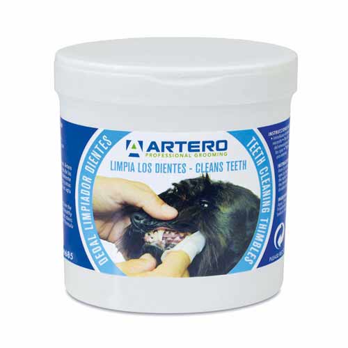50 UN Artero dedeira escova de dentes para cães e gatos
