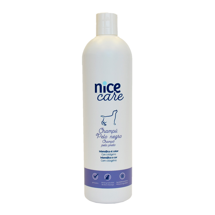 0.75 L Nice Care Champô Pelo Preto para cães