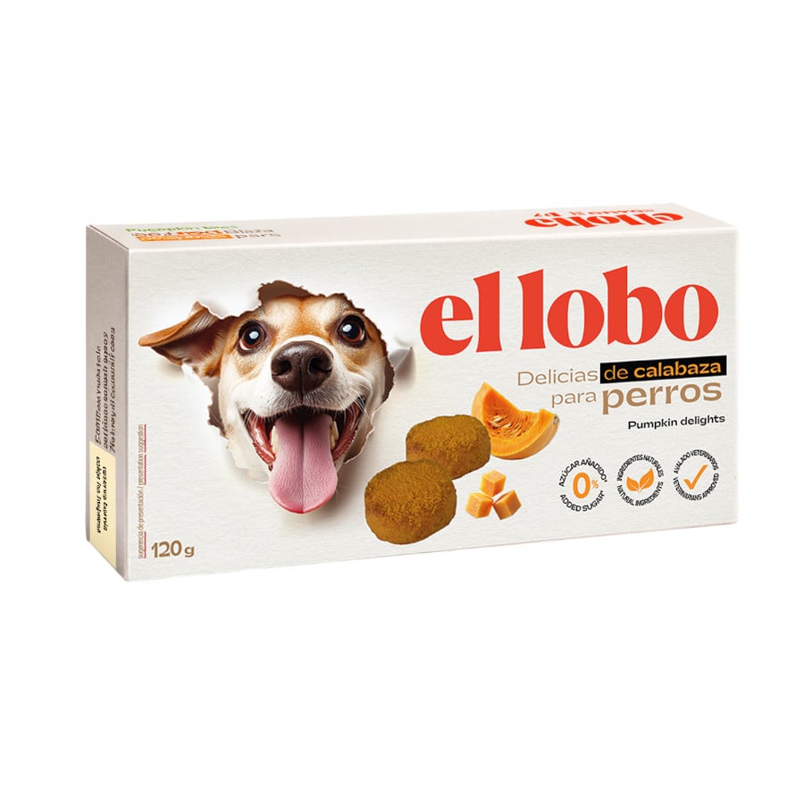 0.12 KG 120 g El Lobo Delicias de Calabaza para perros