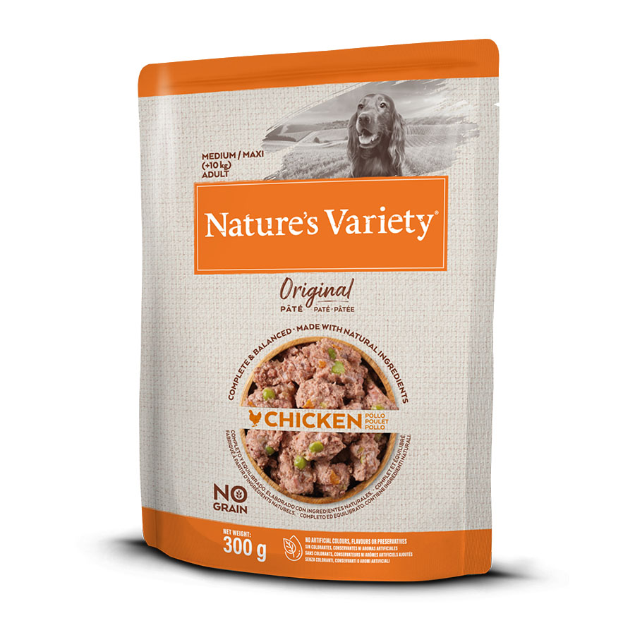 7.2 kg Nature's Variety Original Medium/Maxi Adult frango saqueta para cães