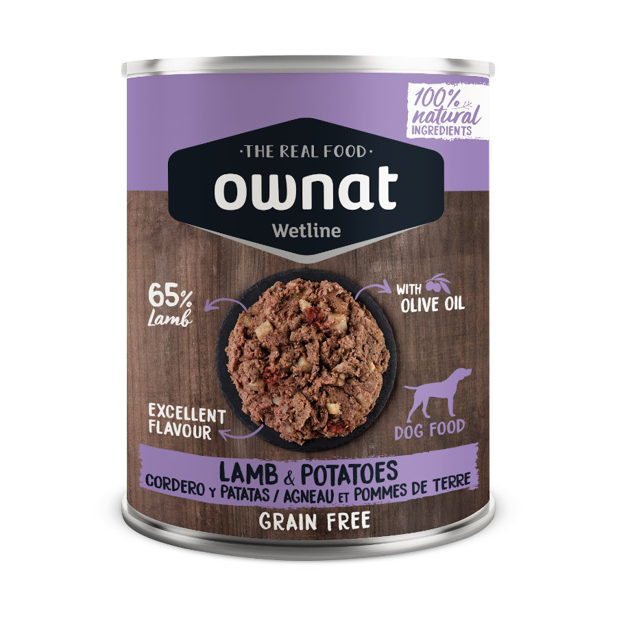 0.395 KG Ownat Wetline Cordeiro e Batatas lata para cães