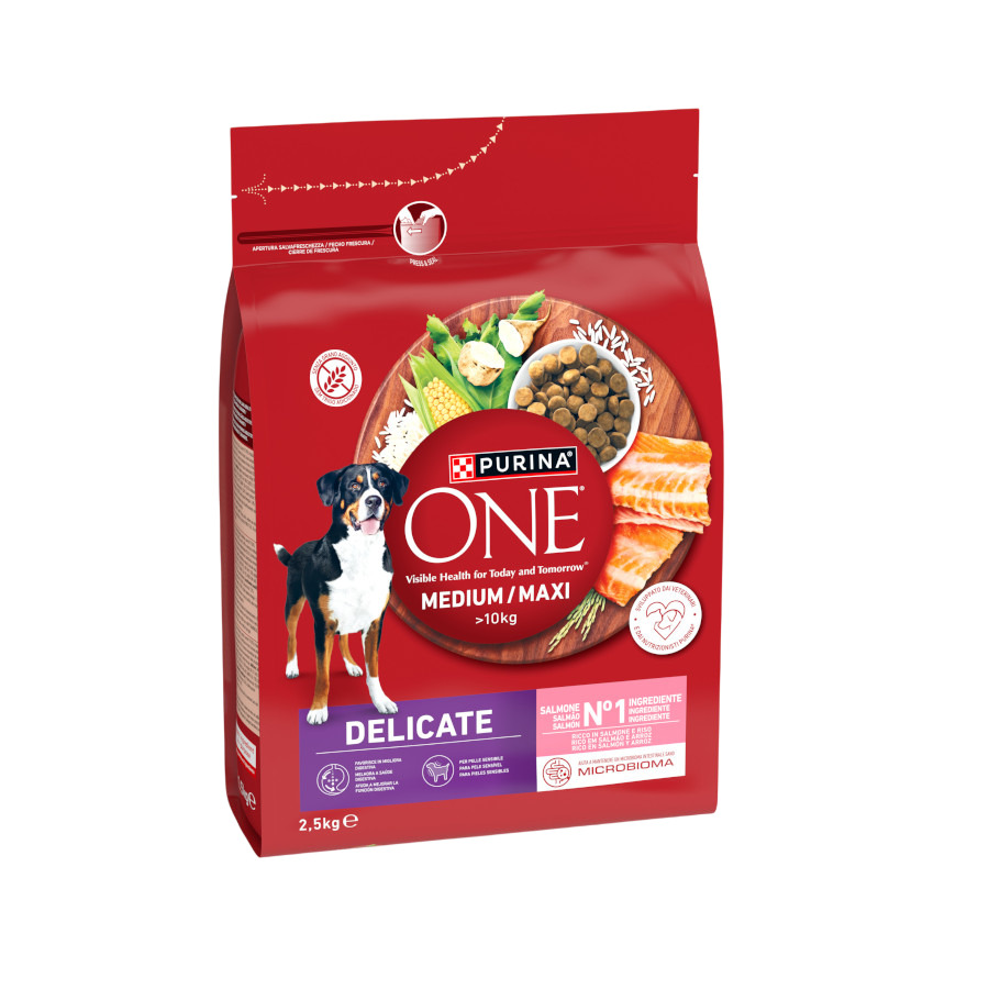 2,5 kg Purina One Delicate Pienso Salmón para perros