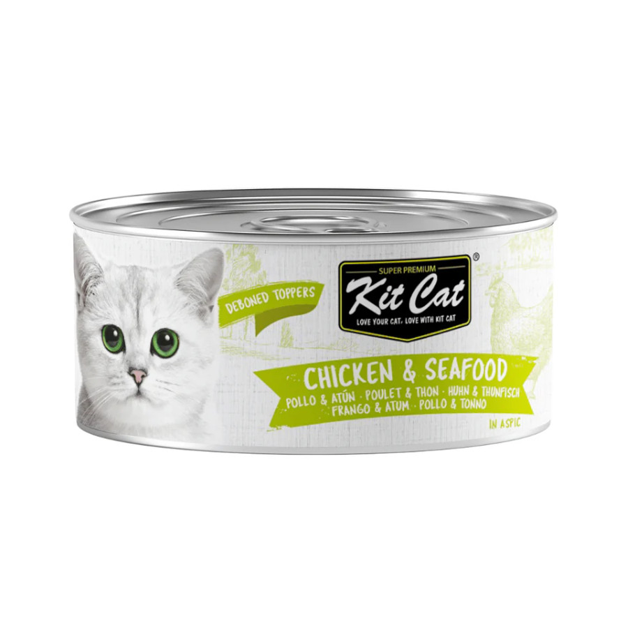 Kit Cat Comida húmida de frango e atum em lata para gatos