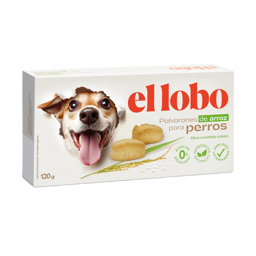 0.12 KG 120 g EL Lobo Polvorones de Arroz para perros